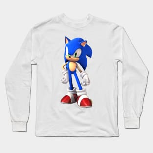 cute porcupine super blue Long Sleeve T-Shirt